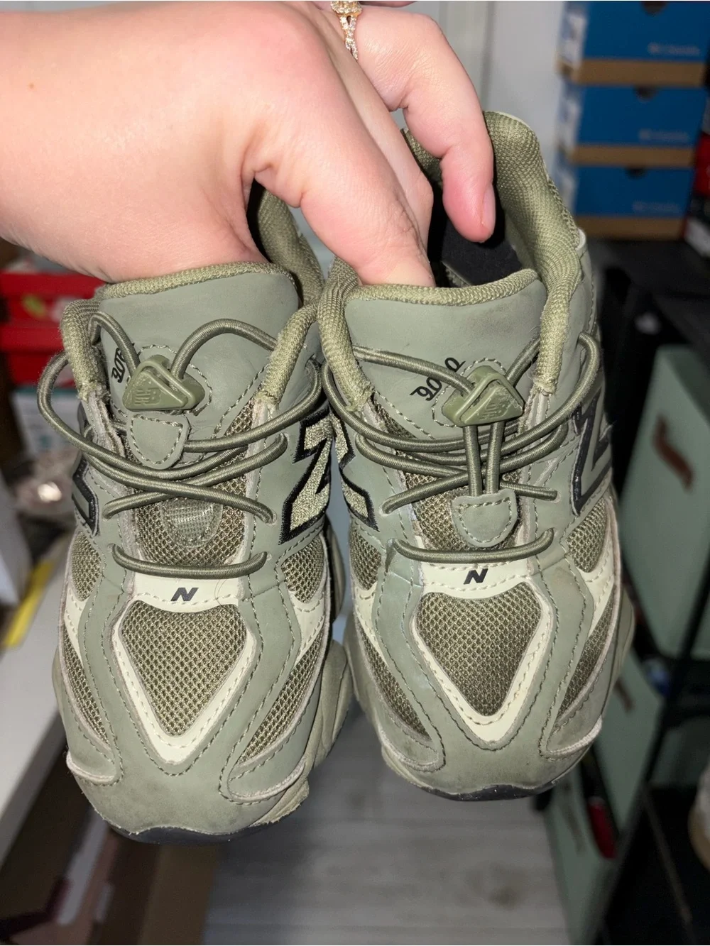 New Balance 9060 Kids' Green Athletic Sneakers